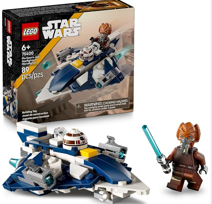 LEGO Star Wars Plo Koon’s Jedi Starfighter Microfighter Kids Toy - Building Toy for Pretend Play