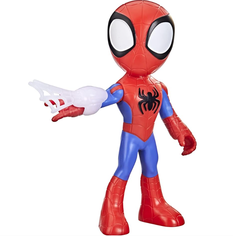 Marvel Spidey and His Amazing Friends Supersized Spidey 9-inch Action Figure, Preschool Super Hero Toy for Kids Ages 3 and Up