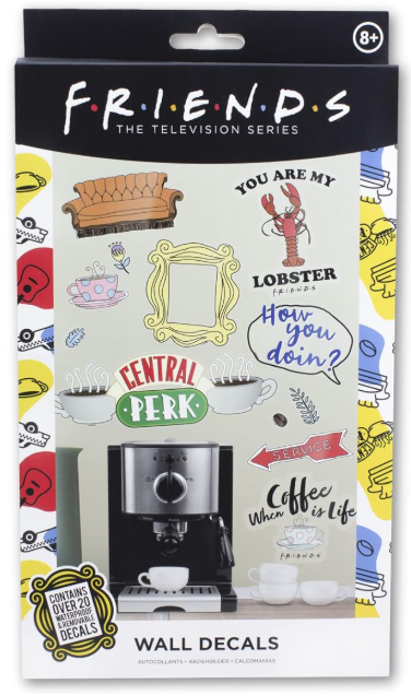 Paladone Friends TV Show Wall Decals, Removable & Waterproof, Contains Over 20 Decals